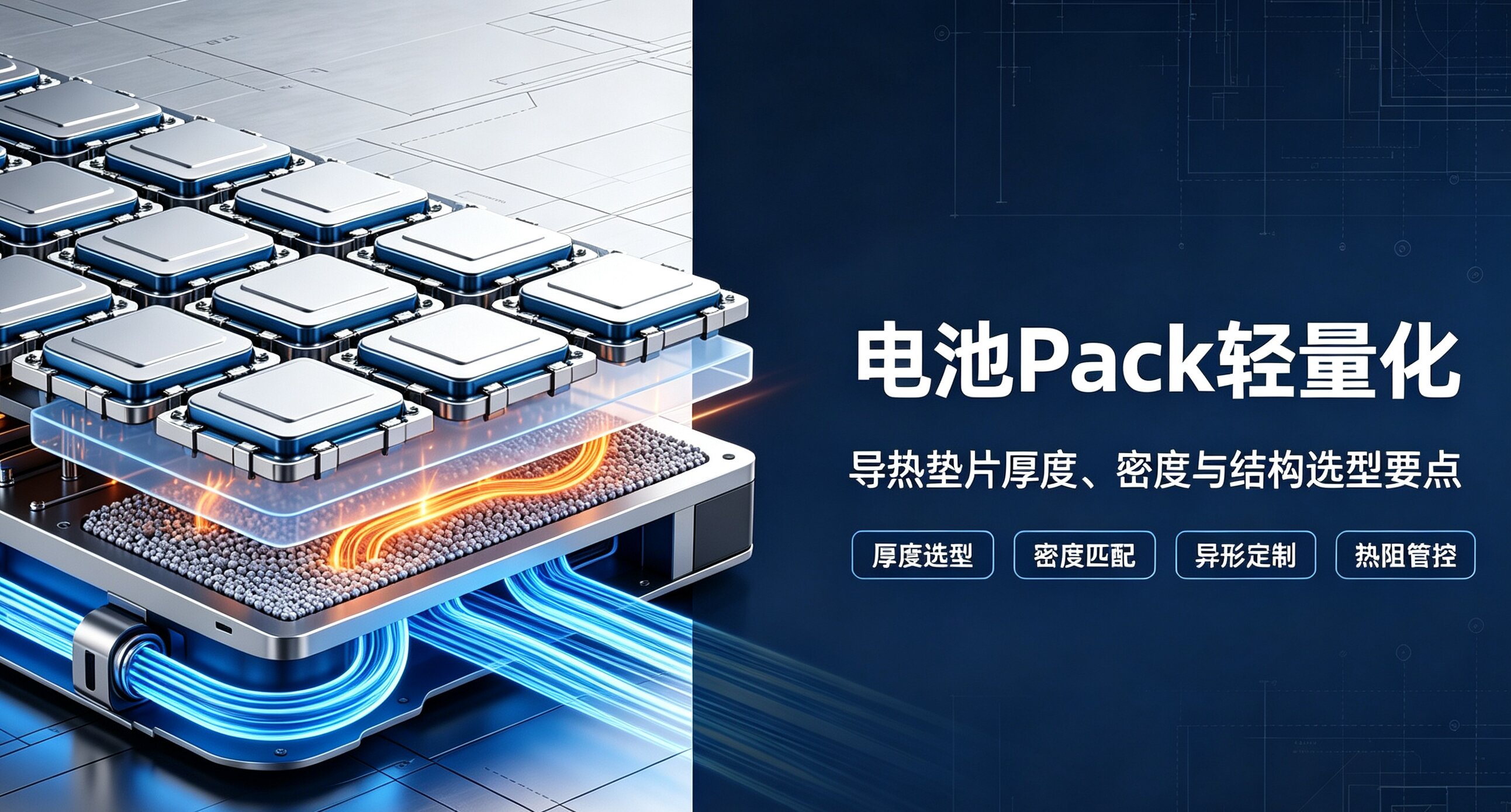 电池 Pack 导热垫片：轻量化选型要点